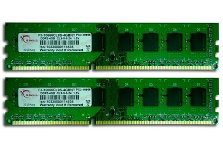 G.Skill 8GB DDR3 DIMM Speichermodul 2 x 4 GB 240-pin DIMM