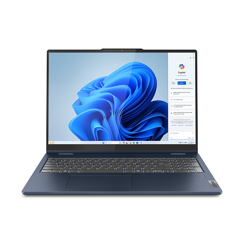 Lenovo IdeaPad 5 2-in-1 16AHP9 AMD Ryzen™ 5 8645HS Hybrid (2-in-1) 40,6 cm (16") Touchscreen WUXGA 16 GB LPDDR5x-SDRAM 512 GB SSD Wi-Fi 6E (802.11ax) Windows 11 Home Deutsch Blau