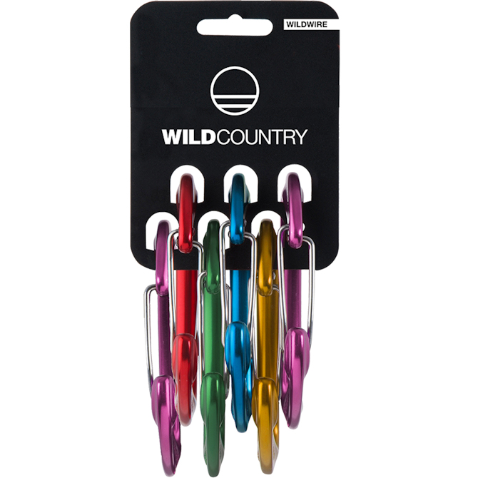 Wild Country 40-0000000016-0999-1 Karabinerhaken zum Klettern Verschlusskarabiner D-förmig Mehrfarbig 6 Stück(e)