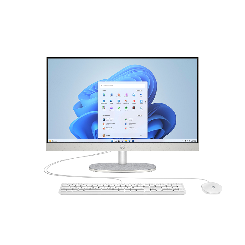 HP 24-cr0007ng Intel® Core™ i7 i7-1355U 60,5 cm (23.8") 1920 x 1080 Pixel All-in-One-PC 16 GB DDR4-SDRAM 1 TB SSD Windows 11 Home Wi-Fi 6 (802.11ax) Weiß