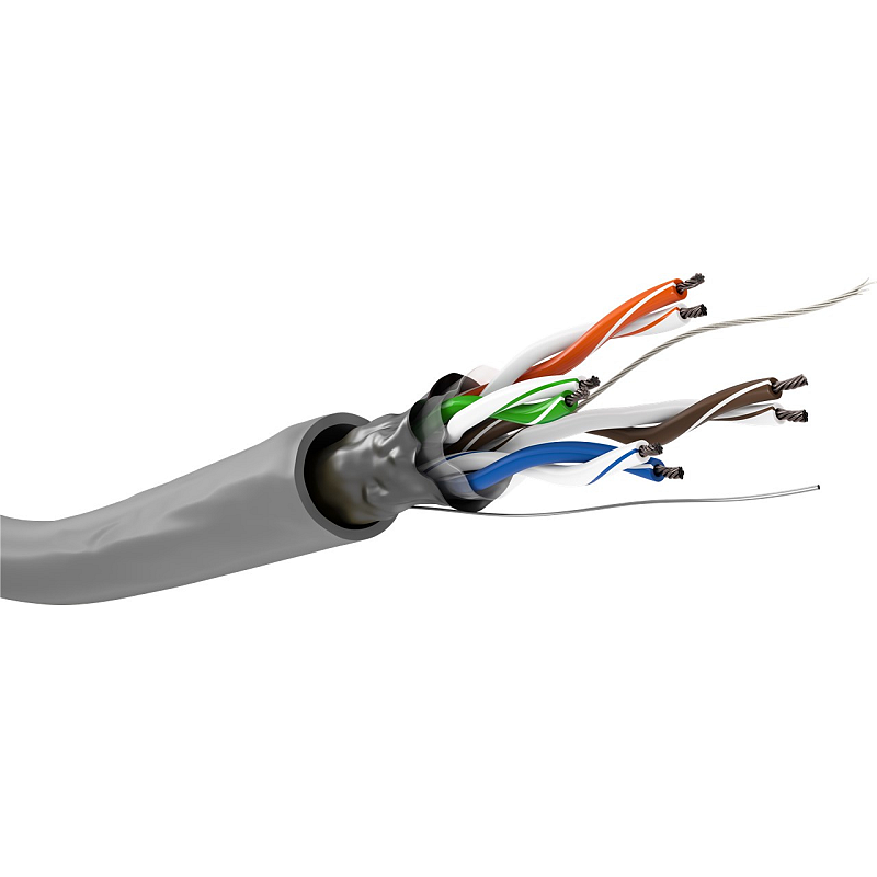 Goobay CAT 5e Netzwerkkabel, F/UTP, 100 m, Grau