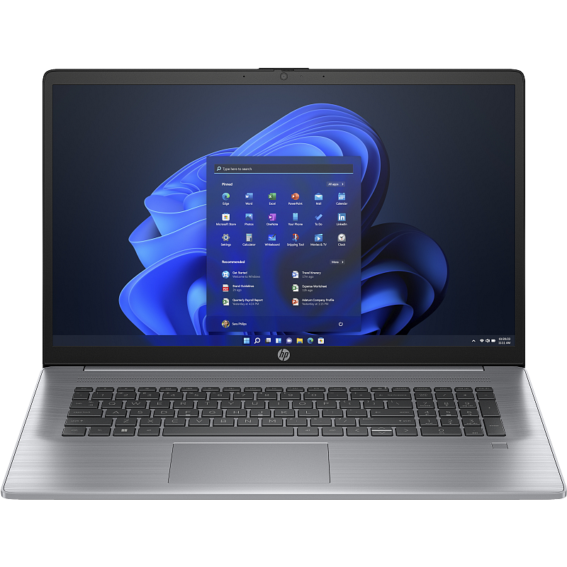 HP 470 G10 Intel® Core™ i7 i7-1355U Laptop 43,9 cm (17.3") Full HD 32 GB DDR4-SDRAM 1 TB SSD Wi-Fi 6 (802.11ax) Windows 10 Pro Deutsch Silber