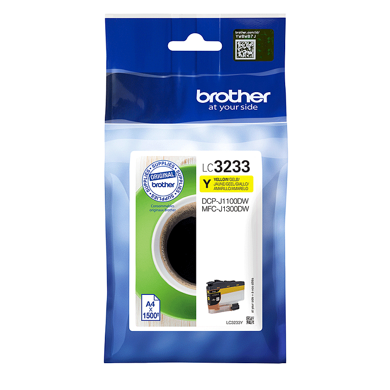 Brother LC3233Y Druckerpatrone 1 Stück(e) Original Standardertrag Gelb