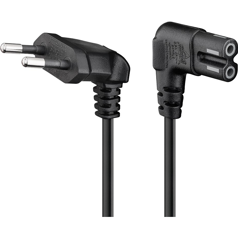 Goobay 73021 Stromkabel Schwarz 5 m Netzstecker Typ C CEE7/16