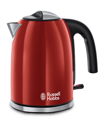 Russell Hobbs 20412-70 Wasserkocher 1,7 l Schwarz, Rot, Edelstahl