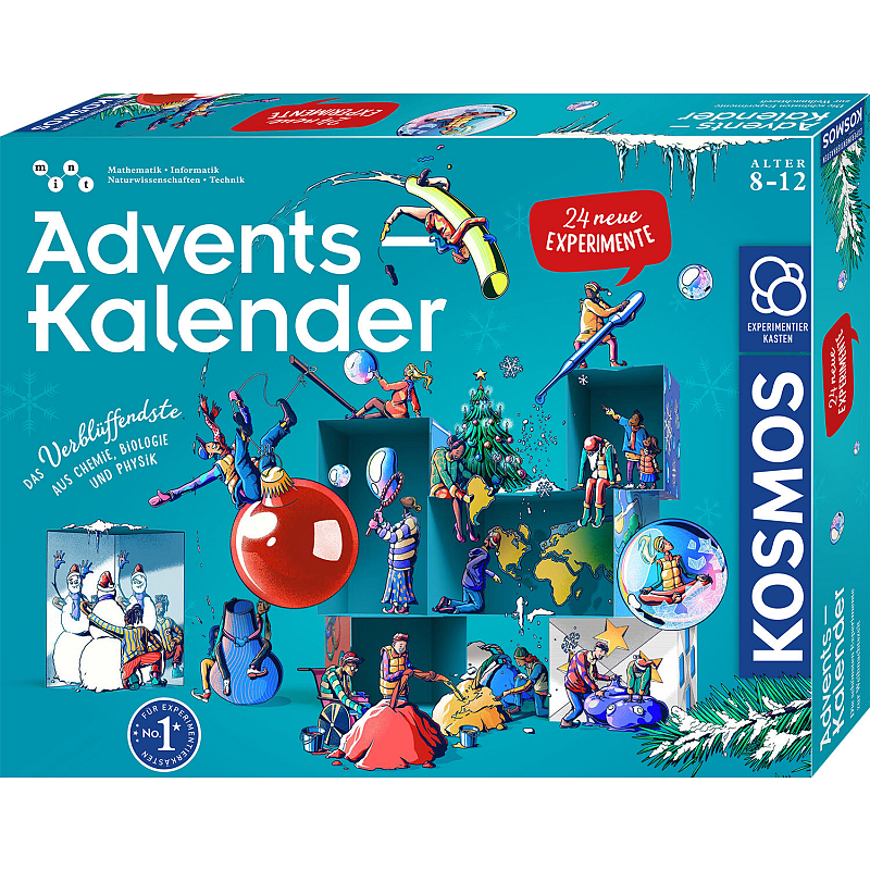 Kosmos 66109 Brettspiel Adventskalender - Die schönsten Experimente zur Weihnachtszeit Bildend