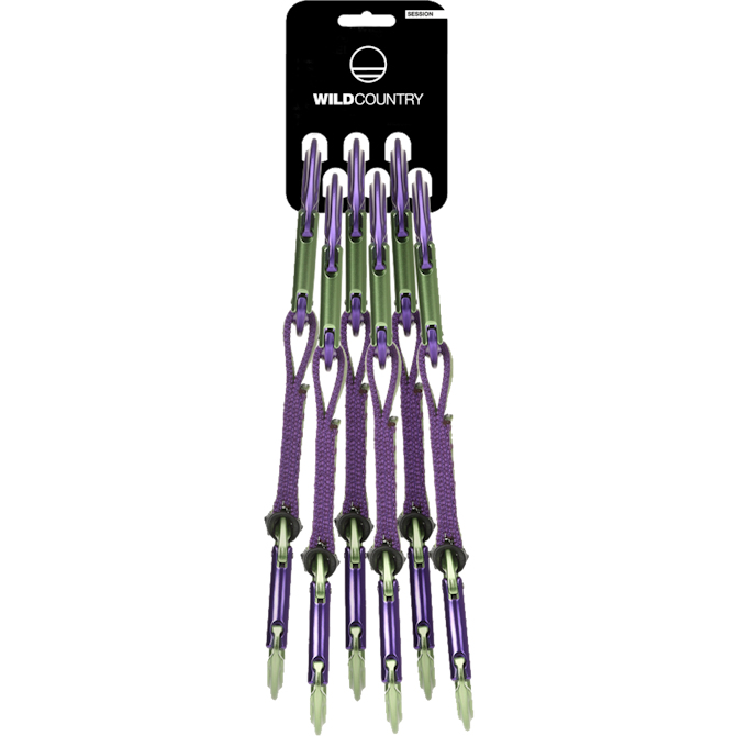 Wild Country 40-0000002003-5823-1 Karabinerhaken zum Klettern Verschlusskarabiner Grün, Violett 6 Stück(e)