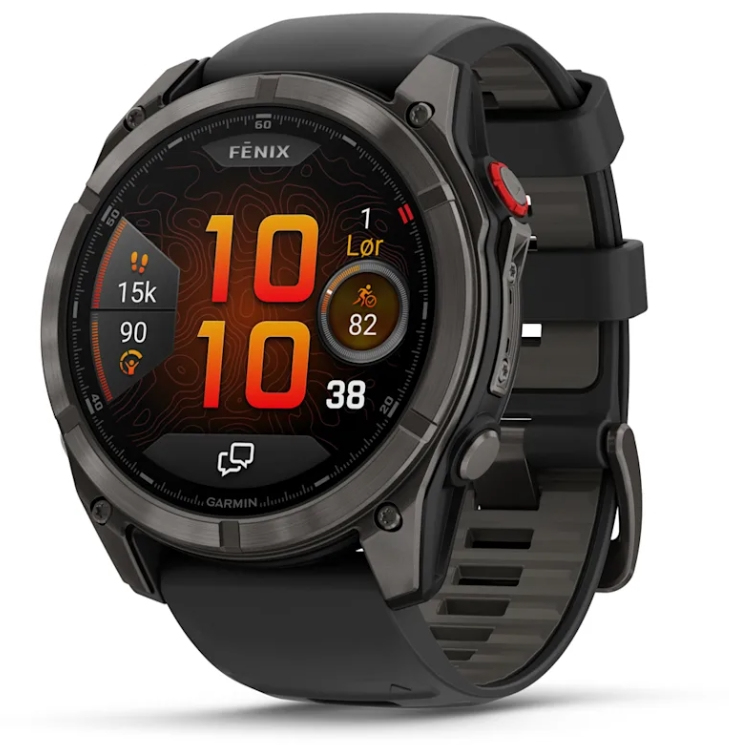 Garmin fēnix 8 Pro 3,56 cm (1.4") AMOLED 51 mm Digital 454 x 454 Pixel Touchscreen Schwarz, Grau, Titan WLAN GPS