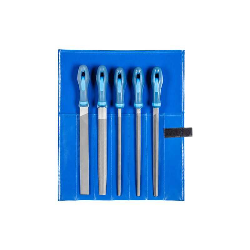 PFERD Werkstattfeilen-Set WR 5-tlg. in Rolltasche 250mm Hieb 1 für grobe Zerspanung, Schruppen