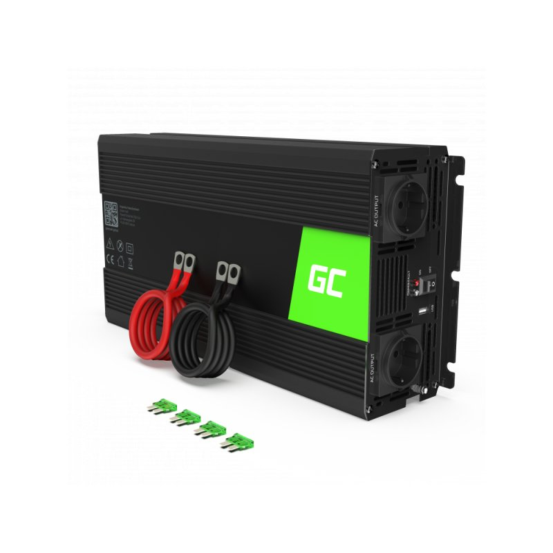Green Cell INV21 Netzteil & Spannungsumwandler Auto 6000 W Schwarz
