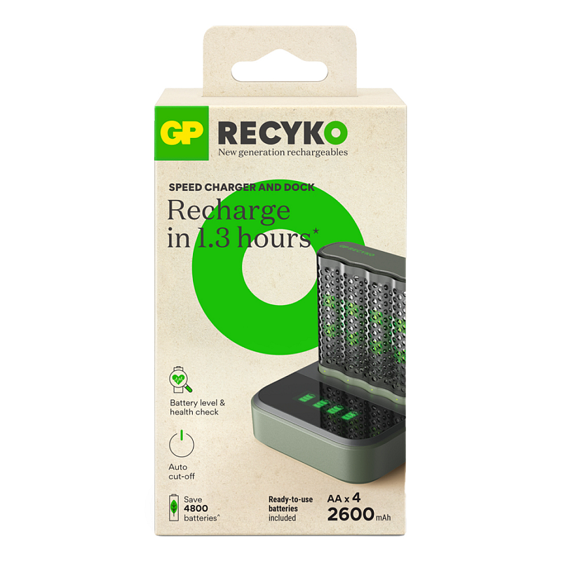 GP Batteries ReCyko+ M452 Akkuladegerät Haushaltsbatterie USB