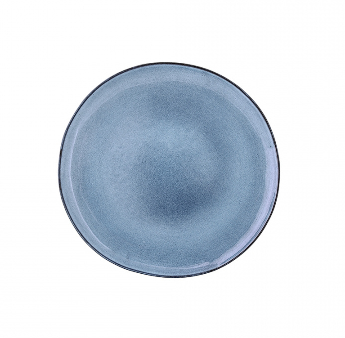 Bloomingville Sandrine Essteller Rund Steingut Blau