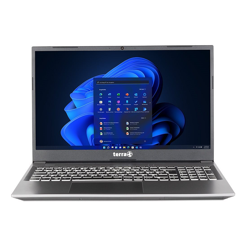 TERRA 1500P R5-7430U W11 AMD Ryzen™ 5 Laptop 39,6 cm (15.6") 16 GB DDR4-SDRAM 500 GB SSD Wi-Fi 6E (802.11ax) Windows 11 Home Silber