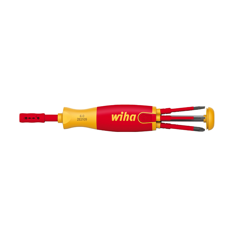Wiha 41235 Handschraubendreher Multi-Bit-Schraubendreher Gerader Schraubendreher