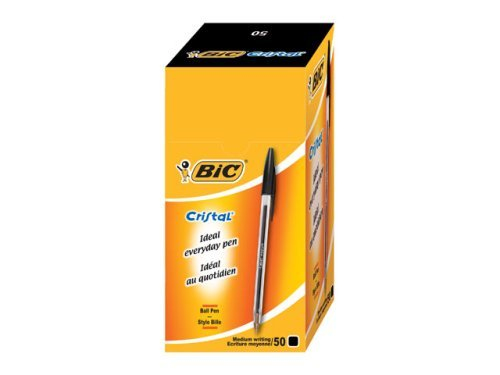 BIC Cristal Schwarz Medium 50 Stück(e)