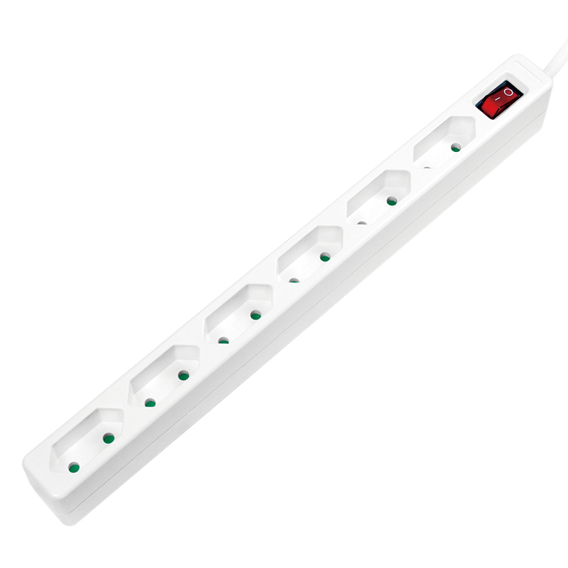 LogiLink LPS232 Verlängerungskabel 1,5 m 6 AC-Ausgänge Drinnen Weiß