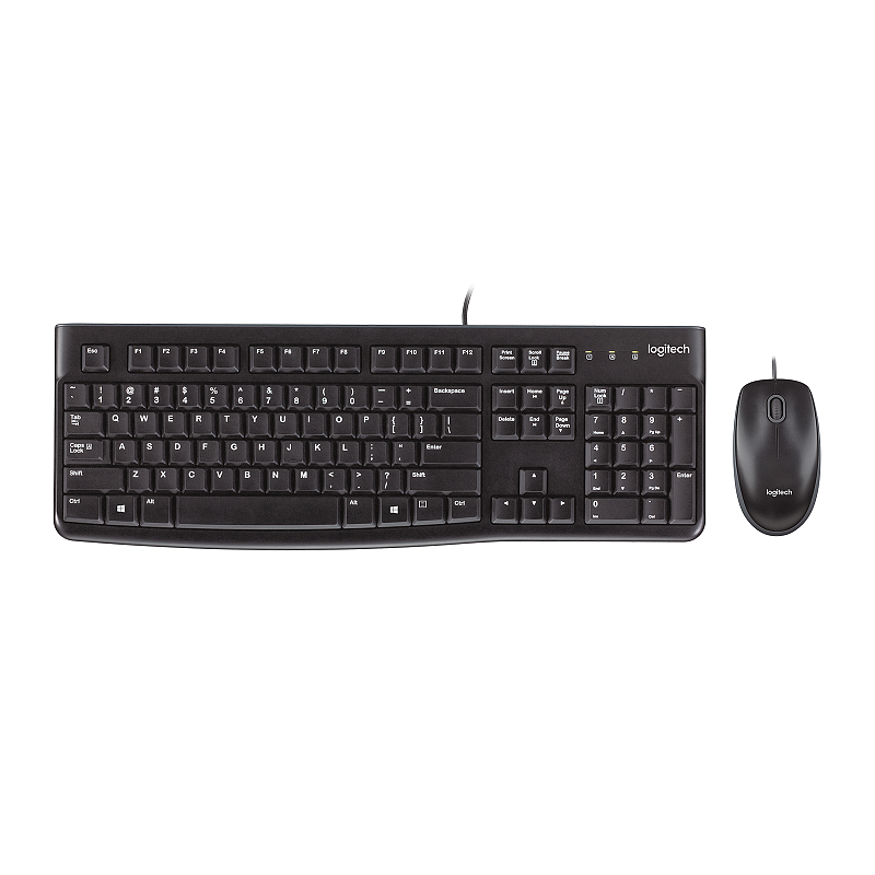 Logitech MK120 Tastatur Maus enthalten Büro USB Deutsch Schwarz