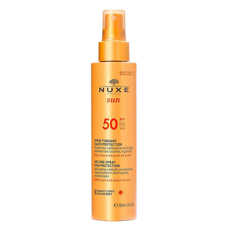 NUXE Sun Melting Spray SPF50 Sonnenmilch Gesicht & Körper 50 Erwachsene
