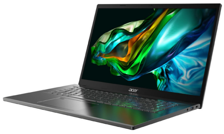 Acer Aspire 17 Notebooks Intel® Core™ i7 150U Laptop 43,9 cm (17.3") Full HD 32 GB DDR4-SDRAM 1 TB SSD NVIDIA GeForce RTX 2050 Wi-Fi 6E (802.11ax) Windows 11 Pro Deutsch Grau