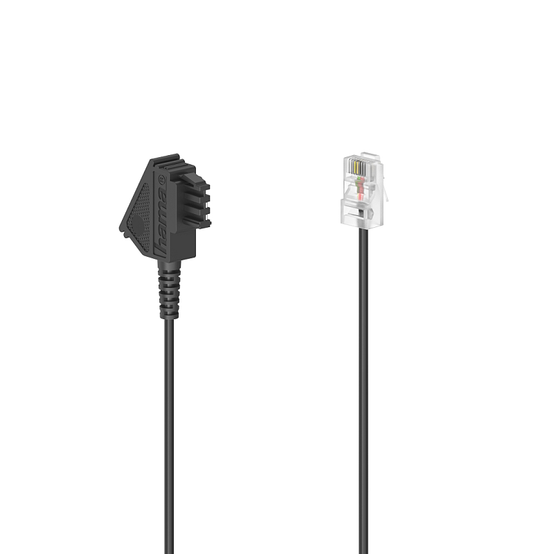 Hama 00201113 Telefonkabel 6 m Schwarz