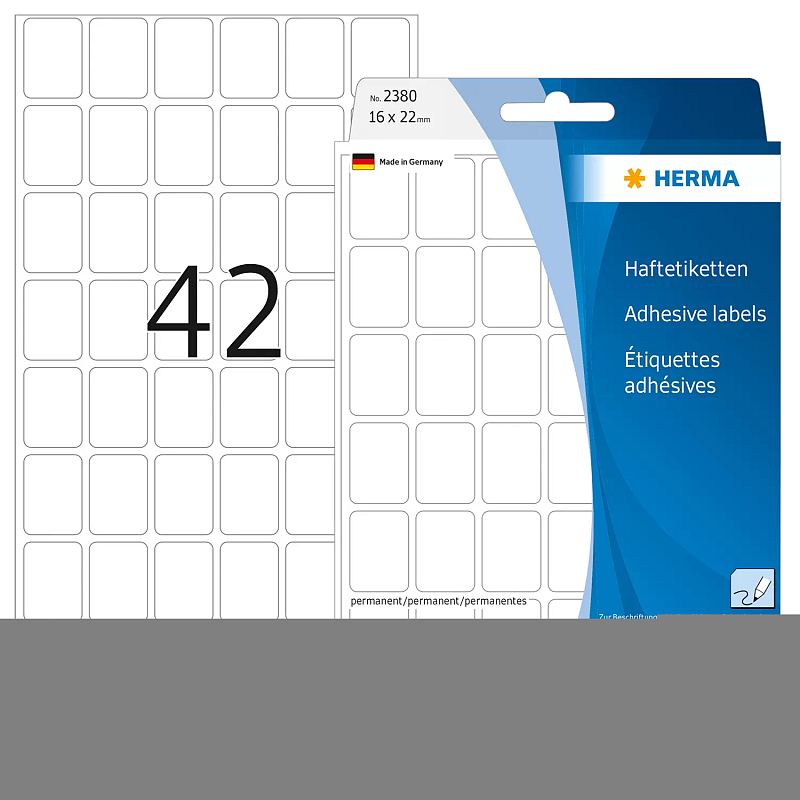 HERMA Vielzwecketiketten 16x22 mm weiß Papier matt Handbeschriftung 1344 St.