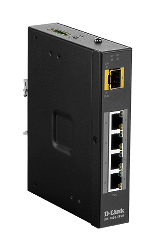 D-Link DIS‑100G‑5PSW Unmanaged L2 Gigabit Ethernet (10/100/1000) Power over Ethernet (PoE) Schwarz