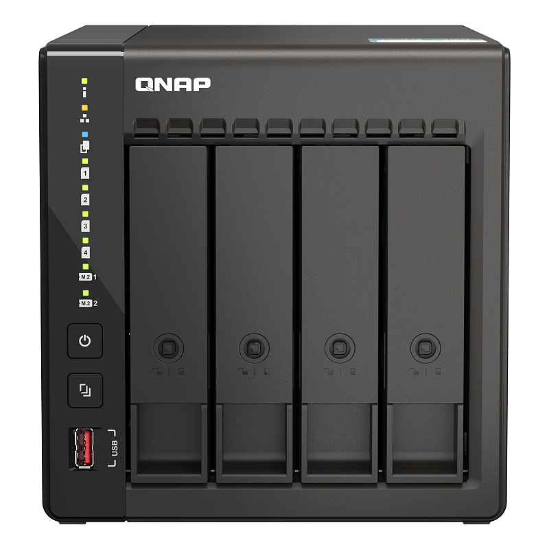 QNAP TS-453E NAS Tower Intel® Celeron® J6412 8 GB 0 TB QNAP QTS Schwarz