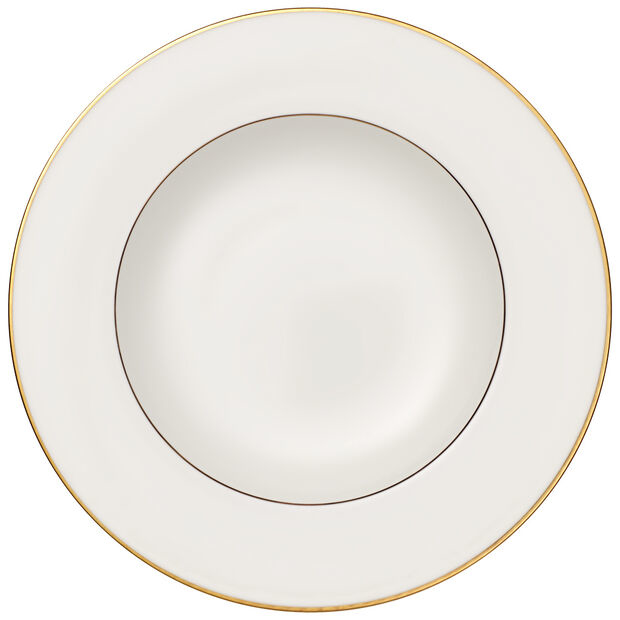 Villeroy & Boch Anmut Gold Suppenteller Rund Porzellan Gold, Weiß 1 Stück(e)