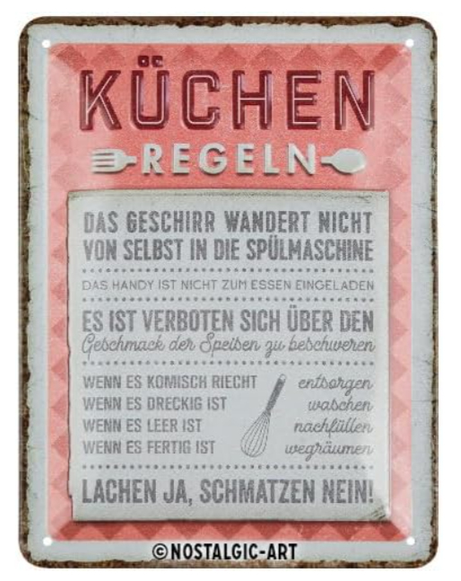 Nostalgic Art 45104975 Dekoratives Schild & Tafel für drinnen Metall Mehrfarbig