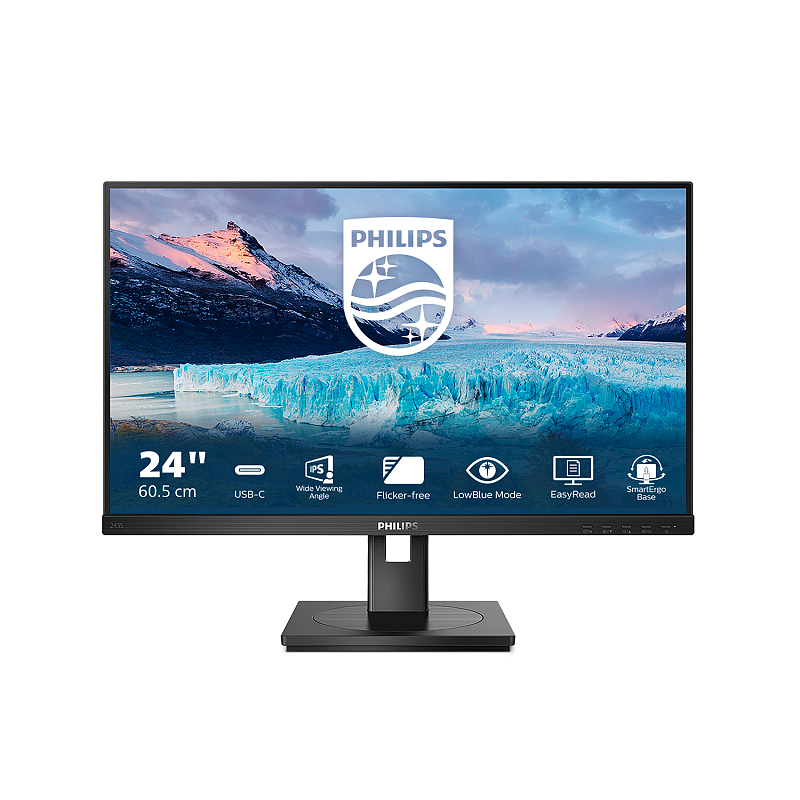 Philips S Line 243S1/00 Computerbildschirm 60,5 cm (23.8") 1920 x 1080 Pixel Full HD LCD Schwarz