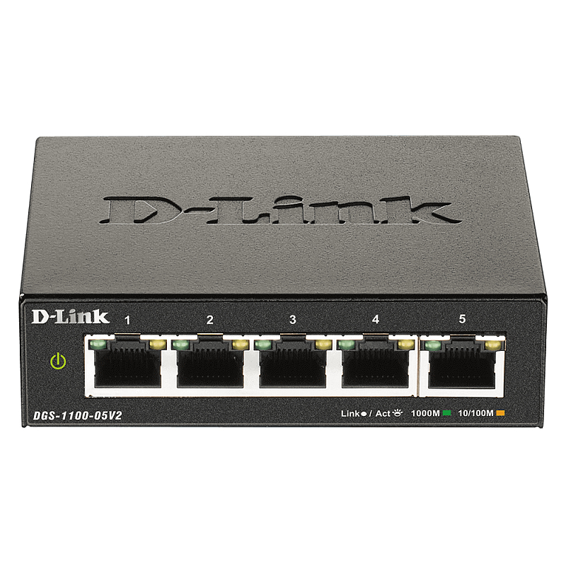 D-Link DGS-1100-05V2/E Netzwerk-Switch Managed L2 Gigabit Ethernet (10/100/1000) Schwarz