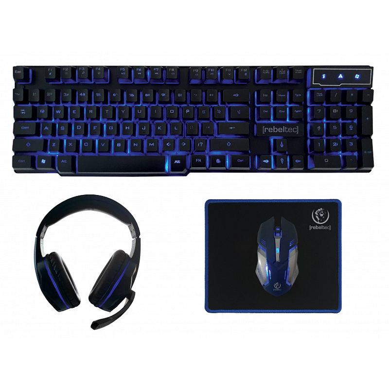 Rebeltec SHERMAN Tastatur Maus enthalten Gaming USB QWERTY Englisch Schwarz