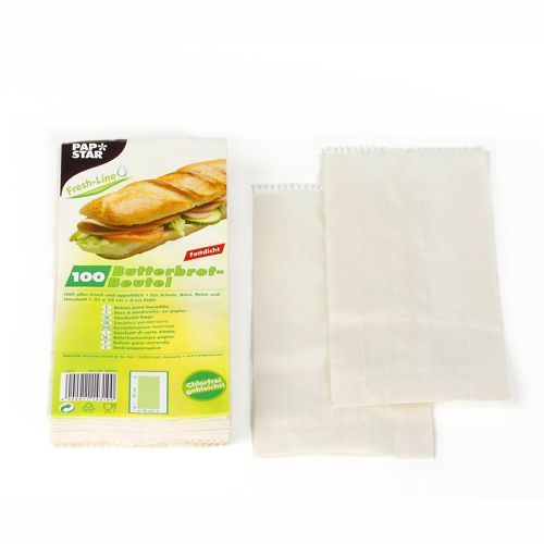 Papstar 14310 Aufbewahrungsbeutel für Lebensmittel 100 Stück(e) Weiß