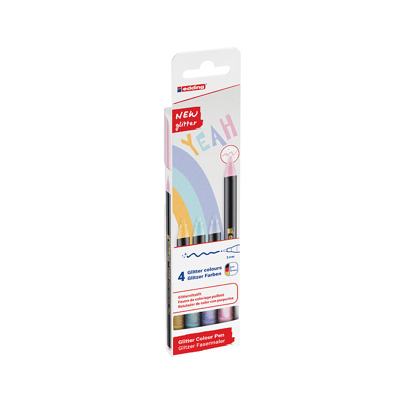 Edding 4-1200-4-3 Filzstift Blau, Pink, Violett, Gelb 1 Stück(e)