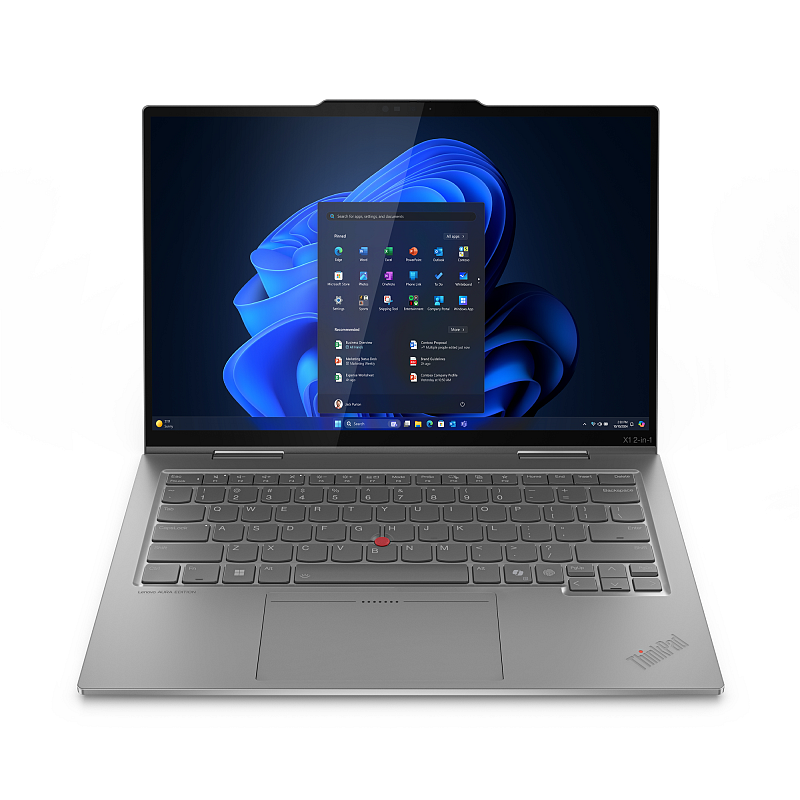 Lenovo ThinkPad X1 2-in-1 Gen 10 Aura Edition Copilot+ PC Intel Core Ultra 7 258V Hybrid (2-in-1) 35,6 cm (14") Touchscreen WUXGA 32 GB LPDDR5x-SDRAM 1 TB SSD Wi-Fi 7 (802.11be) Windows 11 Pro Deutsch Grau