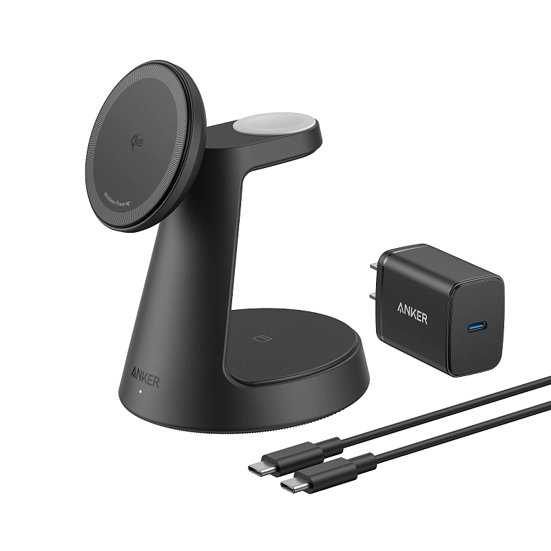 Anker MagGo Kopfhörer, Smartphone, Smartwatch Schwarz USB Kabelloses Aufladen Schnellladung Drinnen