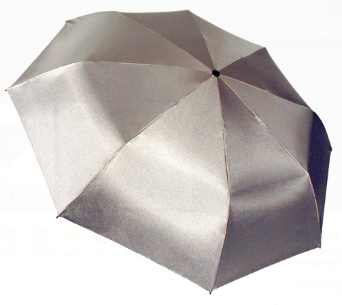 EuroSCHIRM light trek automatic Silber Fiberglas Polyester Kompakt Regenschirm