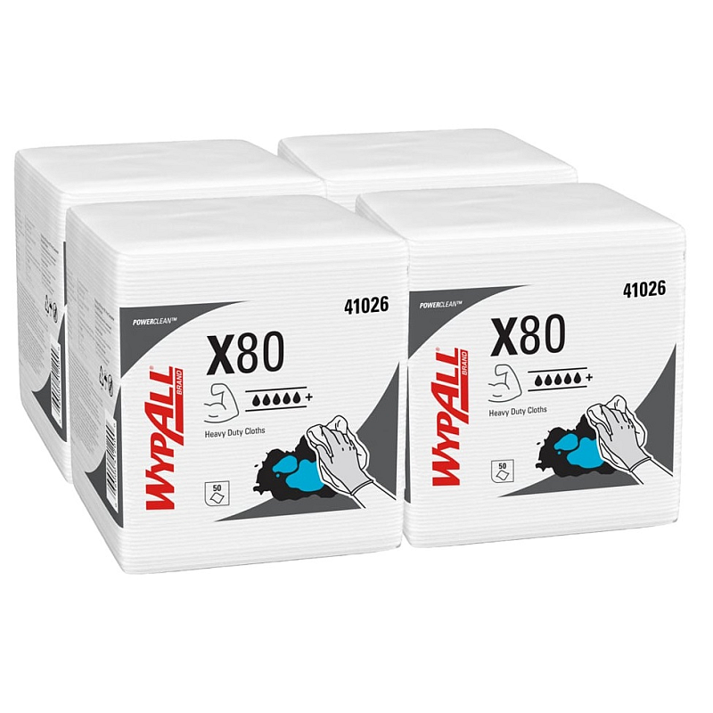 WypAll 41026 Reinigungstücher Papierzellstoff, Polypropylen (PP) Weiß 200 Stück(e)