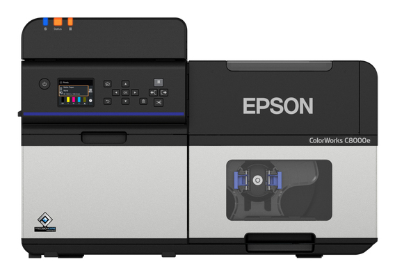 Epson ColorWorks C8000e (BK) Etikettendrucker Tintenstrahl Farbe 600 x 1200 DPI 300 mm/sek Verkabelt & Kabellos Ethernet/LAN