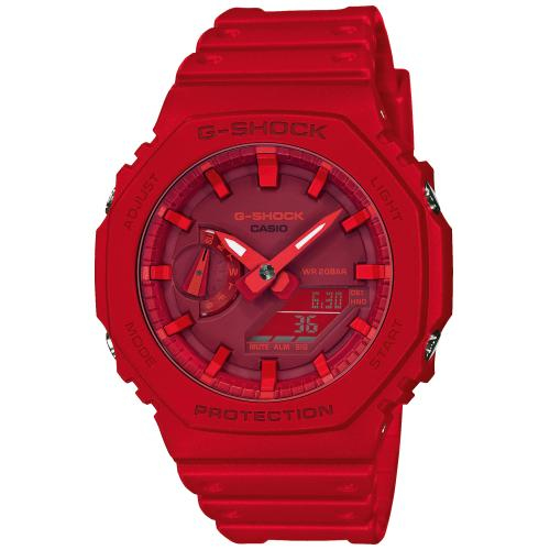 Casio GA-2100-4AER Uhr Armbanduhr Unisex Rot
