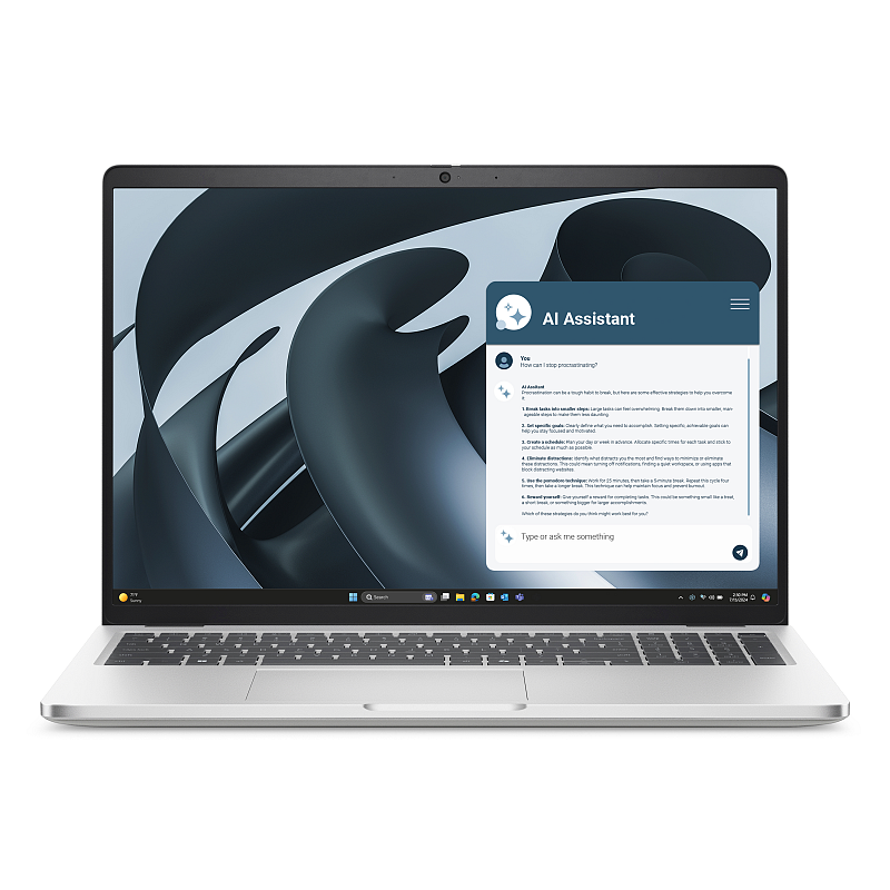 DELL Pro 16 Plus PB16255 Copilot+ PC AMD Ryzen™ 5 PRO 230 Laptop 40,6 cm (16") Full HD+ 32 GB LPDDR5x-SDRAM 1 TB SSD Wi-Fi 7 (802.11be) Windows 11 Pro Deutsch Aluminium