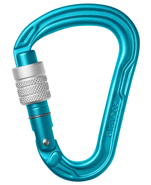Edelrid 737690003290 Karabinerhaken zum Klettern Verschlusskarabiner D-förmig Aluminium Mintfarbe 1 Stück(e)