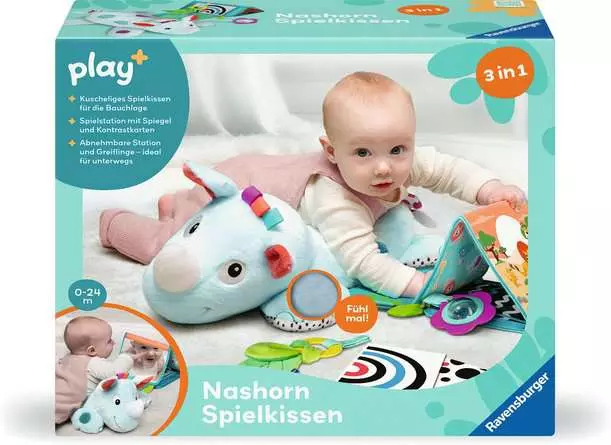Ravensburger Play+ Nashorn Spielkissen (für die Bauchlage)
