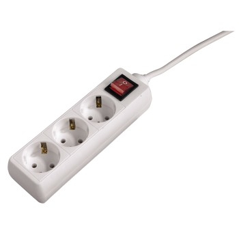 Hama 00108815 Spannungsschutz Weiß 3 AC-Ausgänge 230 V 5 m