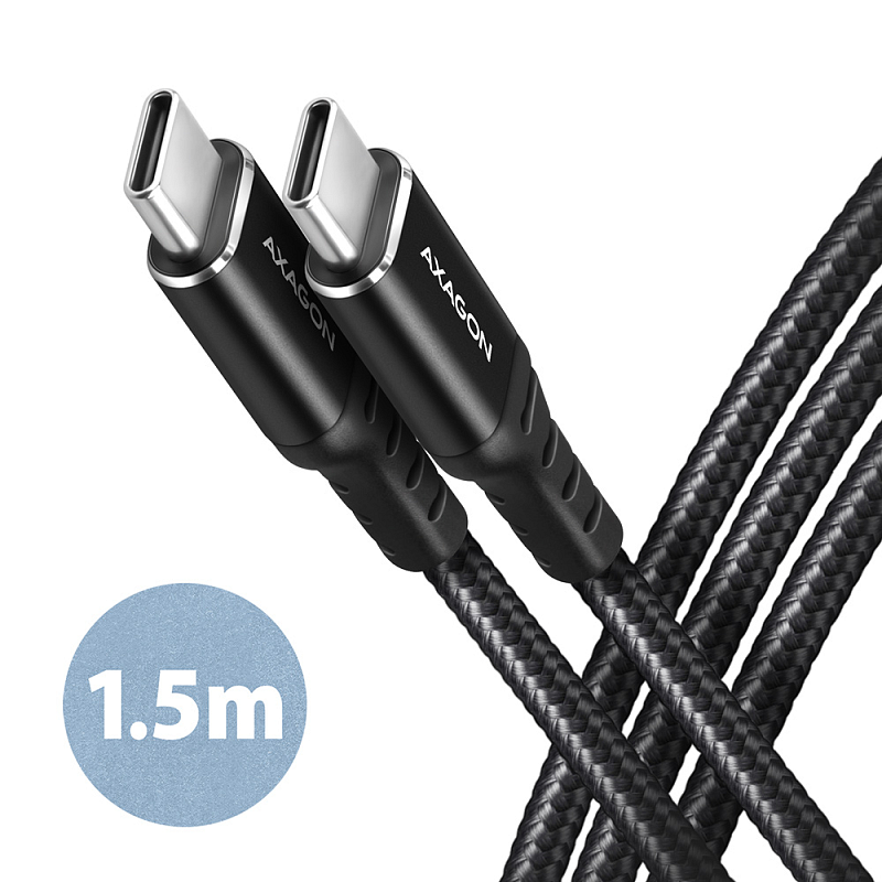 Axagon BUCM-CM15AB HQ USB-C <> USB-C Kabel 1.5 m