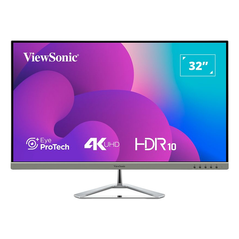 Viewsonic VX3276-4K-MHD-2 Computerbildschirm 81,3 cm (32") 3840 x 2160 Pixel 4K Ultra HD LCD Schwarz, Silber