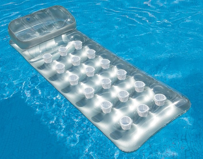 Intex 58894EU Aufblasbares Spielzeug für Pool & Strand Grau Einfarbig Vinyl Schwimmende Matratze
