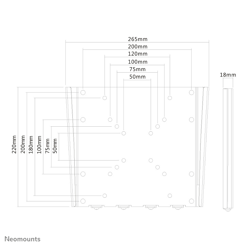 Neomounts FPMA-W110 TV-Wandhalterung 10-40" - ultraflach