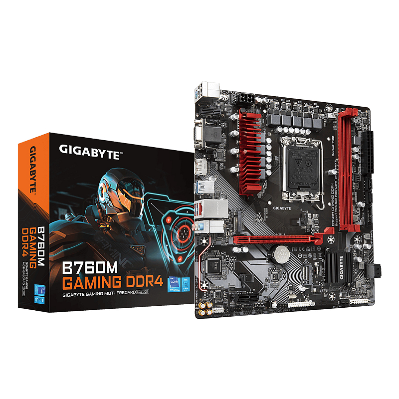 GIGABYTE B760M GAMING DDR4 Motherboard - Unterstützt Intel Core 14. Generation CPUs, 6+2+1 Phasen Digital VRM, bis zu 5333MHz DDR4 (OC), 2xPCIe 4.0 M.2, 2.5GbE LAN, USB 3.2 Gen1