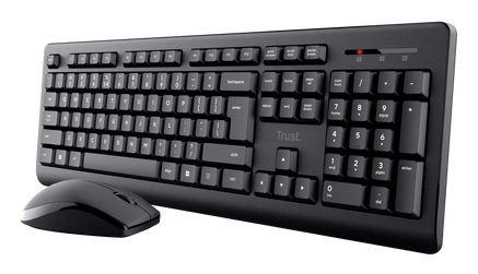 Trust Primo Tastatur Maus enthalten Heimbüro RF Wireless QWERTY Nordisch Schwarz